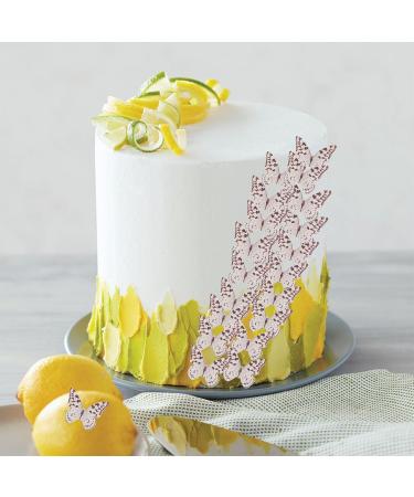 48 Piece Alegre Butterflies Cupcake Topper - Edible Tortendeco Decorations for Birthday Cakes - Black & White Butterfly Muffin Decor - Buy Online on GoSupps.com