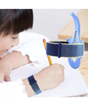 Perfeclan Pencil Grip - Anti-Hook Manner Corrector - Comfortable Writing Aid - Blue Nylon Band for Enhanced Grip - Buy Online on GoSupps.com