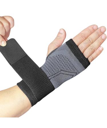 2-Pack Carpal Tunnel Wrist Brace, for Carpal Tunnel Syndrome, Wrist Pain/Strain Arthritis, Wrist Brace Men and Women, Adjustable Strap, Wrist Wrap Hand Support Sleeves (Black, Large) Black Large