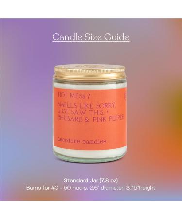 Anecdote Candles Hot Mess | Premium Rhubarb & Pink Pepper Coconut Soy Wax Candle | Hand Poured & Long Burning | Phthalate-Free | 7.8 Oz | Perfect Gift for Home & Office - Buy Online on GoSupps.com