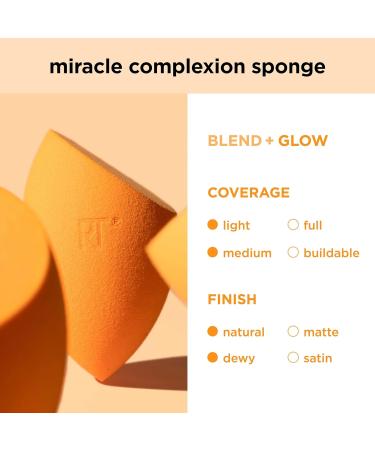 Real Techniques Miracle Complexion Makeup Blender Set - 8 Orange Sponges for Flawless Beauty - Buy Online on GoSupps.com