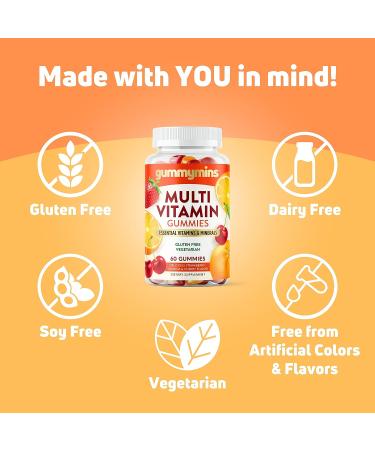 Gummymins Multivitamin Gummies for Adults - Premium Natural Formula for Men & Women | Gluten-Free & Vegetarian | Shop Now - Buy Online on GoSupps.com