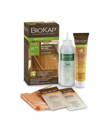 BioKap Golden Blond Wheat 7.33 Rapid Hair Dye 135 ml - works in just 10 mins permanent vegan & natural nourishing formula suitable for sensitive skin