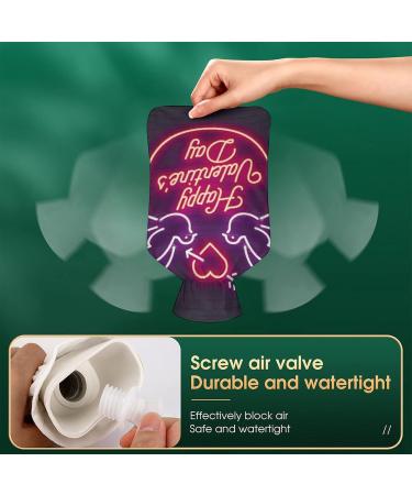 Hot Water Bottle with Lid - Rubber Hot Water Bag for Pain Relief Cramps & Foot Warmer - Comfort & Therapy Solution - Buy Online on GoSupps.com