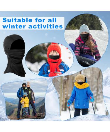 Corpower Kids Storm Hood - 2-Piece Winter Ski Mask & Face Hood for Girls | Outdoor Sports Bicycle Hat - Black - Buy Online on GoSupps.com