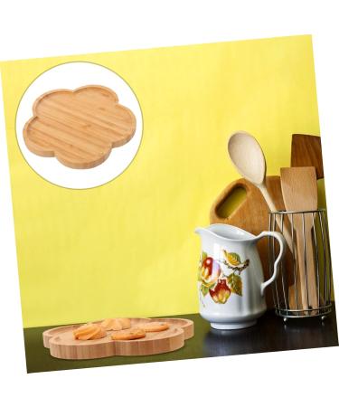 Alipis 1pc Tray Cottage Cheese with Fruit Wooden Bandejas para Comida Food Plate Coffee Table Snack Yellow 25X25X1.5CM - Buy Online on GoSupps.com