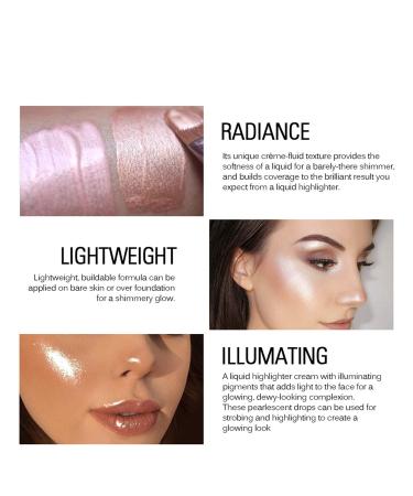 SACE LADY Liquid Pearl Highlighter - Illuminating Face, Cheekbone & Body Glow | Ultra-Smooth Radiant Illuminator Makeup - 0.2Fl Oz - Buy Online on GoSupps.com