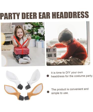 FRCOLOR 6 Pairs Diy Accessories Material Hair Pins Clothing Hair Clips for Reindeer Hairband Fake Deer Ear Decor Simulation Deer Ear Diy Headdress Accessory Costume Hair Diy Prop Fur - Buy Online on GoSupps.com
