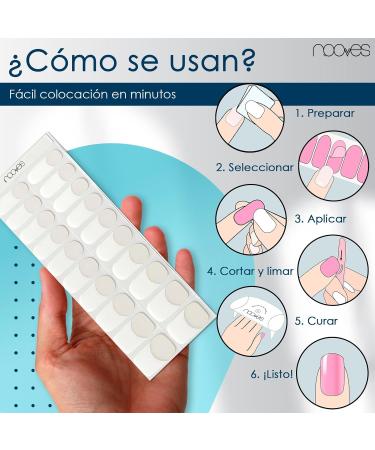 NOOVES NOOVES Nails Premium French Grace Gel Nail Polish | French | Semi-Hardened Gel Nail Strips | Semi-Permanent Gel Nail Stickers | Gel Nail Stickers | Gel Nails - Buy Online on GoSupps.com