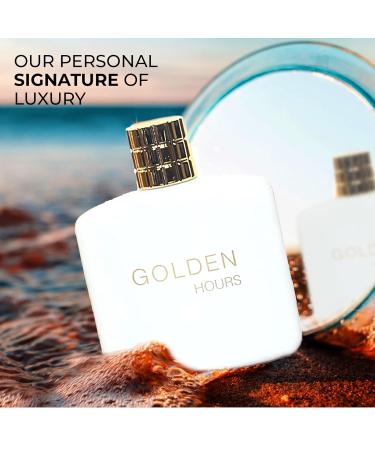 Golden Hours Sensual Woody Fragrance for Men | Long Lasting Cologne Aromatic Scent Eau de Parfum Natural Spray - Great Holiday Gift 3.4 Fl Oz/100 Ml - Buy Online on GoSupps.com