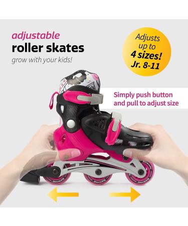 New Bounce 2-in-1 Roller Skates for Little Kids EU 28-31 US