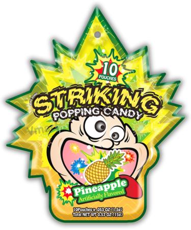 Striking Popping Candy Pineapple Flavour 15g (Pack of 4) - Buy Online on GoSupps.com