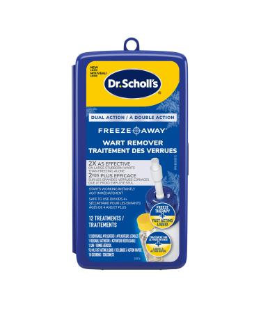 Dr. Scholl s Dual Action FreezeAway Wart Remover 12 Treatments. For Common and Plantar Warts 33 Count (Pack of 1)