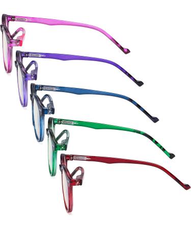 Eyekepper 5 Pack Women's Blue Light Filtering Glasses - Oval & Round Anti-Glare +0.50 Reading Glasses - Fashionable Digital Eye Protection - Buy Online on GoSupps.com