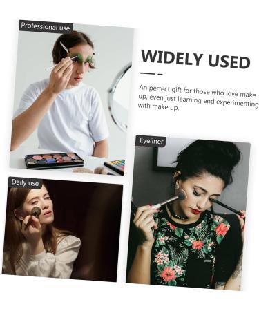 Beavorty Eyebrow Brush Angled 12pcs Eye Shadow Brush A101 Ultra Thin Wooden Handle Nylon Black Oblique Head 14.5x0.7x0.5cm Black - Buy Online on GoSupps.com