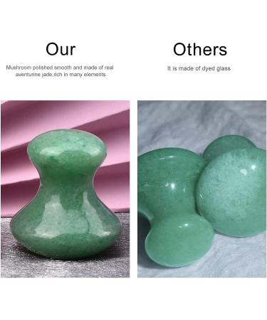 Ideayard Mushroom Gua Sha 2Pcs Jade Eye Massage Facial Tool - Green(2pcs) - Women's SPA Tool for Smooth and Cute Mushroom Shaped Scraping to Lift and Remove Wrinkles - Buy Online on GoSupps.com