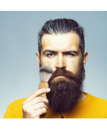 Lurrose 3 Piece Men's Shaving Set - Stainless Steel Brush Holder Soap Dish & Badger Hair Beard Brush - Perfect for Home & Salon Use - Buy Online on GoSupps.com