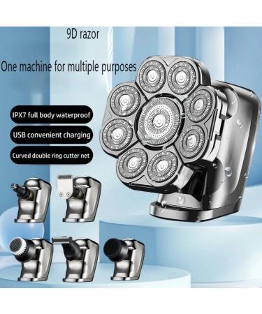 Balder Boss 9D Electric Head Shaver for Men - Waterproof 6-in-1 Grooming Kit & Cordless Rechargeable Bald Razor - Buy Online on GoSupps.com