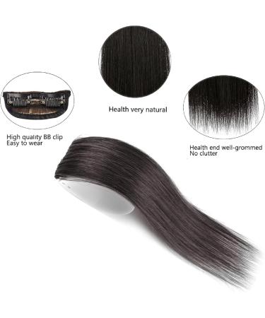 Invisible Hair Extensions Seamless Synthetic Clip in Hair Extension Natural Fluffy Hair Pads Hairpieces Increase Hair Top Side Cover Hairpiece for Women Girls (14INCH/35CM Black Brown) 14INCH/35CM Black Brown - Buy Online on GoSupps.com