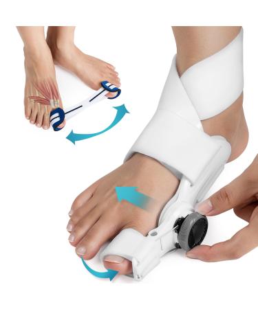 Tech Love Bunion Corrector for Women and Men Big Toe Orthopedic Bunion Toe Straightener Adjustable Bunion Splint with Toe Separator for Bunion Relief Day Night Support
