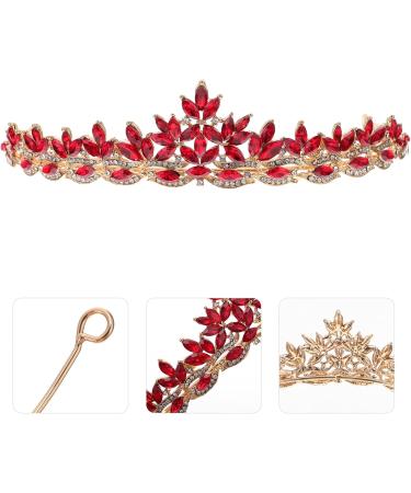 Beaupretty Women s Bridal Crown Headband - Crystal Leaves Wedding Headpiece in White & Red - Buy Online on GoSupps.com