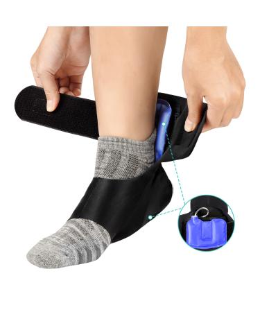 NEENCA Ankle Brace with Inflatable Heel Pads, Medical Ankle Support Protector with 2 Air Cushions for Arch/Heel Pain Relief, Plantar Fasciitis, Heel Spur,Tendinitis, Sore Feet, Swelling, Heel Injuries Inflatable Heel Pad L