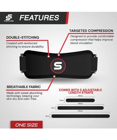 Sleeve Stars Patella Strap Knee Brace for Kids, Youth, Women & Men - Swedish Brand for Arthritis & Tendonitis Support (Black) - Buy Online on GoSupps.com