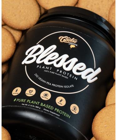 BLESSED Plant Based Protein Powder - 23g Vegan Pea Protein, Gluten & Dairy Free - Cookie Crunch (30 Servings) - Buy Online on GoSupps.com