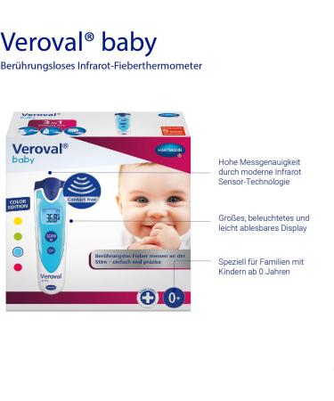 Veroval Baby Infrared Thermometer - Contactless Noiseless Quick Body & Object Temperature Measurement - Ideal for Parents - Buy Online on GoSupps.com