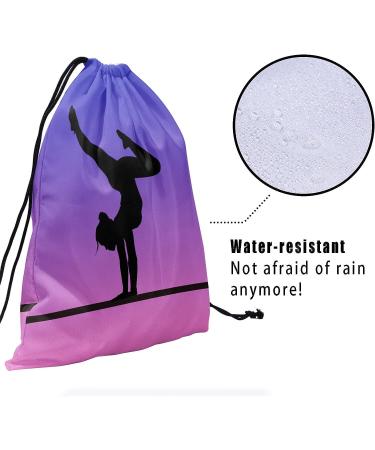 Purple Pink Gymnastics Grip Bag - Adjustable Water Resistant Girl Gymnastic Bag 9.25 x 12 - Buy Online on GoSupps.com