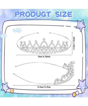 Yunlly 48-Piece Crystal Tiara Crowns Set - Princess Party Tiaras Bulk for Girls Birthday, Prom, Wedding - Silver Rhinestone Crown Accessories - Bling Gift Headband Jewelry - Buy Online on GoSupps.com