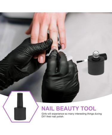 Flacons Vernis Ongles 10ml Mats Noirs en Verre Anti-lumi re Lot de 10 Bouchons et Pinceaux R utilisables pour Manucure Accessoires Nail Art et Rangement Produits Beaut  - Buy Online on GoSupps.com