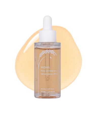 MIDHA RICE PORE REFINING SERUM 1.01fl.oz/30ml Pore care Enlarged pore solution Pore refining skincare Lightweight Smooth skin formula Hydrating Daily exfoliating essence