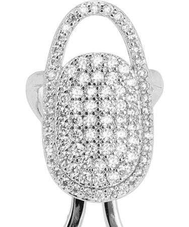 Nail nart Decoration Rhinestone Fingernail Rings Fingernail Ring Nail ring finger Decoration Nail Cover Rings Finger Decoration Rings for Parties Ring Jewelry Gift(Sliver) - Buy Online on GoSupps.com