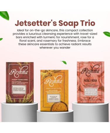 Jetsetter's Soap Trio: Travel-Sized Bars for All Skin Types | Gentle TSA Approved Removes Makeup | Cruelty-Free Daily Use - Buy Online on GoSupps.com