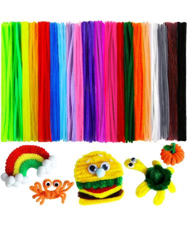 Eppingwin 200 Pcs Pipe Cleaners, Multi-Colored Pipe Cleaners Craft Supplies, 20 Colors Chenille Stems for DIY Arts Crafts Project(Multi Color)