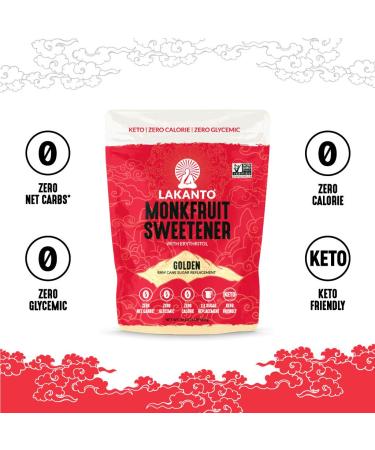 Lakanto Monkfruit Sweetener with Erythritol - Golden 16 oz (454 g) | Sugar-Free, Low-Calorie Natural Sweetener - Buy Online on GoSupps.com