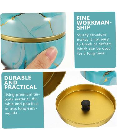 CYYHGD 2pcs Loose Powder Storage Box Dusting Powder Gift Tin Decorative Flower Tea Jar Tea Stash Candy Tin Puff Candy Decor Loose Powder Storage Jar Blue and White Porcelain Tinplate Food - Buy Online on GoSupps.com