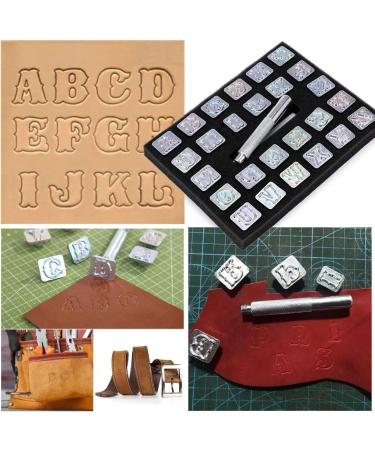 Capital Letters Stamp Set - 19mm Alphabet Stamp Tools for Leather Craft Stamping (27pcs) - Buy Online on GoSupps.com