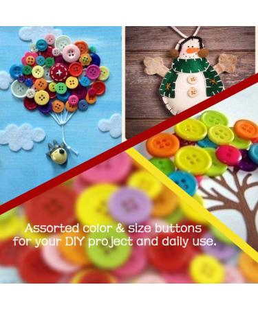 Greentime Mixed Color Round Resin Buttons - 600-700 PCS Assorted Sizes for Crafts & Sewing DIY - Rainbow Handmade Ornament Buttons - Buy Online on GoSupps.com