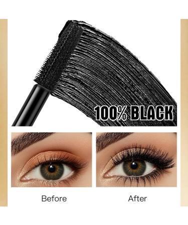 Shantou Ouhoe 2PC 5D Volumizing Mascara Mascara for Volume and Curls Bigger Eyes Stereoscopic Fibrous Eye Black Mascara Stays Unaltered and Does Not Smudge Suitable for All Types of Eyelashes - Buy Online on GoSupps.com