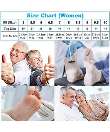 QDCZDQ Women's Edema Diabetic Walking Shoes - Lightweight Breathable Adjustable Closure Sneakers for Elderly Swollen Feet & Plantar Fasciitis - Grey - Size 6.5 - Buy Online on GoSupps.com