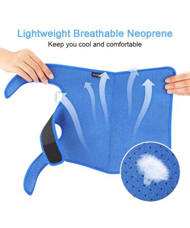 Adjustable Calf Brace & Shin Splint Support - Compression Sleeve for Muscle Pain & Injury Relief | Men & Women | Blue - Buy Online on GoSupps.com