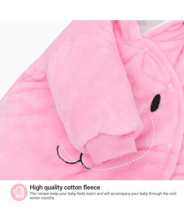 Baby Hooded Flannel Winter Romper | Boys Girls Snowsuit Jumpsuit 9-12 Months - Buy Online on GoSupps.com