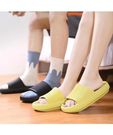 Monerffi Cloud Flip-Flops for Women & Men - Comfortable Non-Woven Slides & Bath Shoes in Lemon Yellow EU 38/39 - Buy Online on GoSupps.com