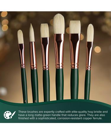 Silver Brush Limited GP-1050 Grand Prix Set - Oil Painting Brushes - Round, Flat, Bright, Filbert, Xtra Long Filbert - Size 4 - Long Handle - Set of 5 Brushes - Buy Online on GoSupps.com