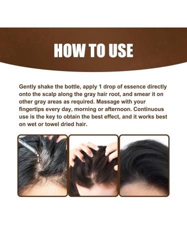 Reverse Gray Hair Natural Nourishing Hair Growth Essence Volumizing Anti Gray Hair Essence 30ml Men Women Hair Care for Shiny Healthy Black Hair Eastuy - Buy Online on GoSupps.com