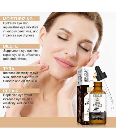 Caffeine Eye Serum Complex | Eye Bag Treatment for Women and Men | Anti-Aging, Pigmentation, Wrinkles | 100% Natural Cold Pressed Oil - Buy Online on GoSupps.com