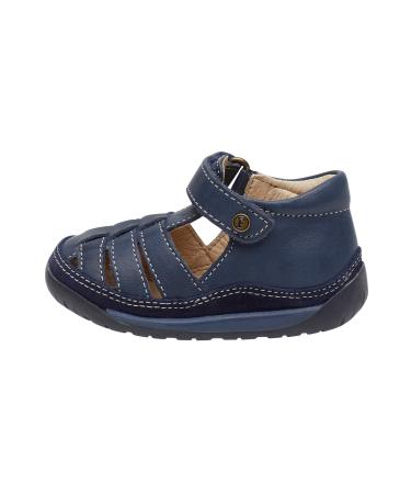 Falcotto Laguna VL-Closed-Toe Fisherman Leather Sandals 4 UK Blue