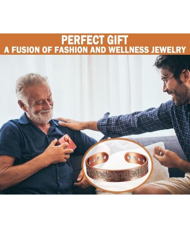 Pure Copper Magnetic Therapy Bracelet for Men - Relieve Arthritis & Carpal Tunnel Pain - Buy Online on GoSupps.com